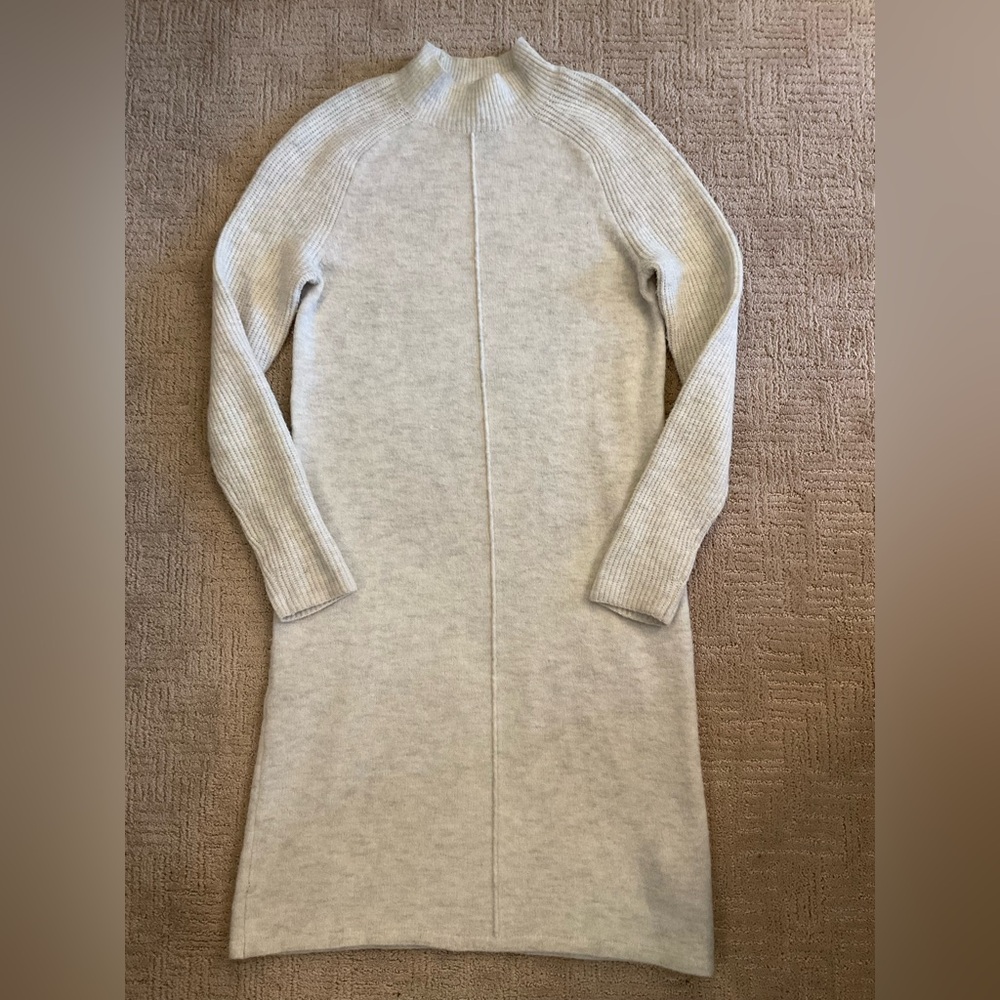 💕🌟 Banana Republic Merino Wool Blend Knit Maxi Sweater Dress Oversized XS